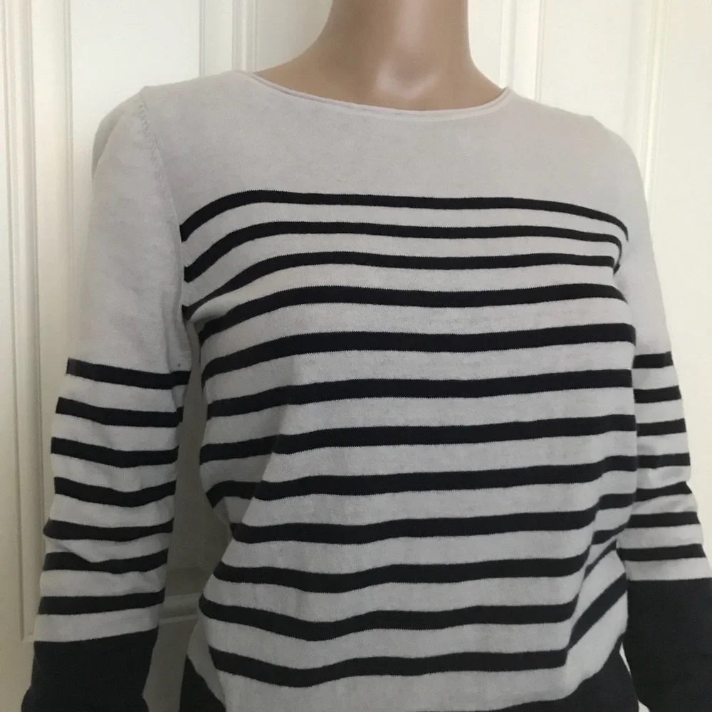 Comptoir des cotonniers sweater dress striped SX/S navy beige - Picture 3 of 8